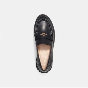 Coach Ruthie Platform Black Leather Loafers